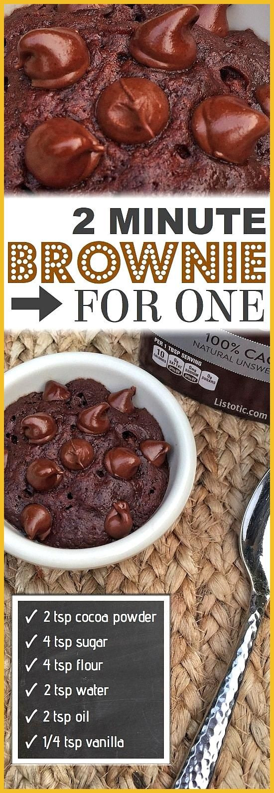 Best Microwave Desserts
 The BEST easy mug cake microwave recipe Brownie for one An