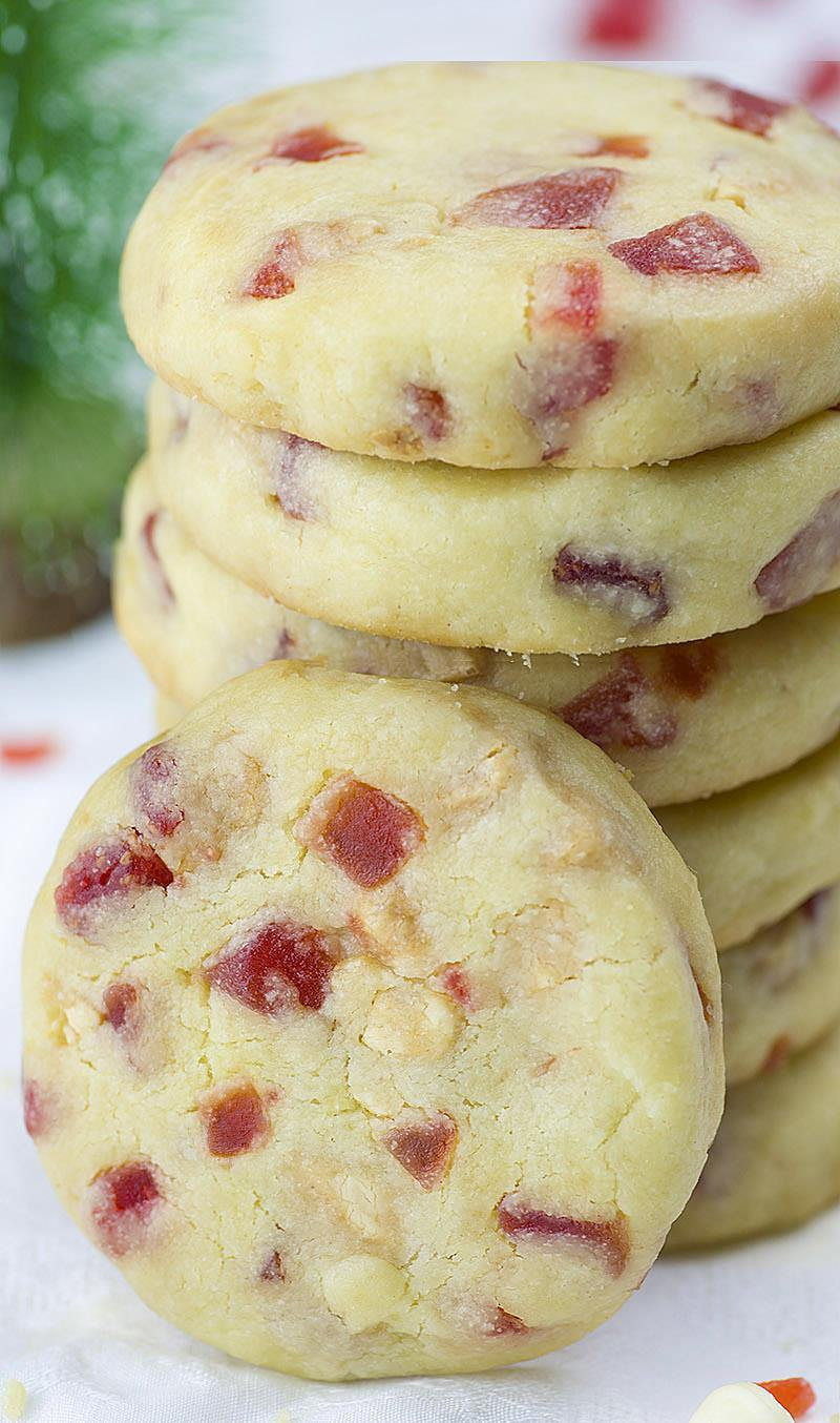 Best Shortbread Cookies
 White Chocolate Strawberry Shortbread Cookies