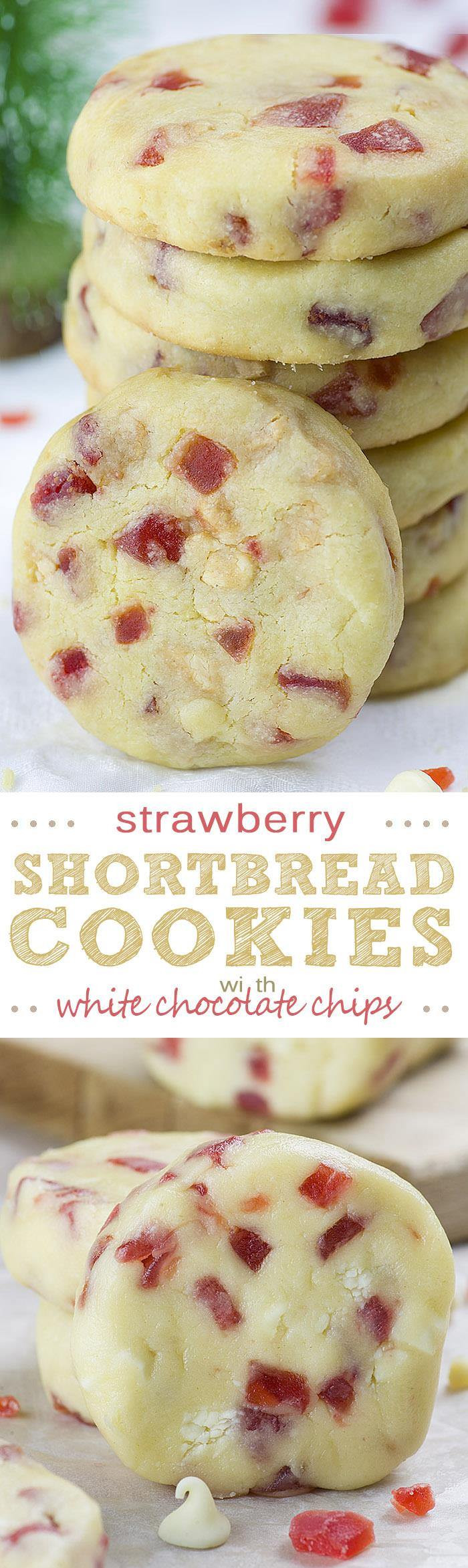 Best Shortbread Cookies
 White Chocolate Strawberry Shortbread Cookies