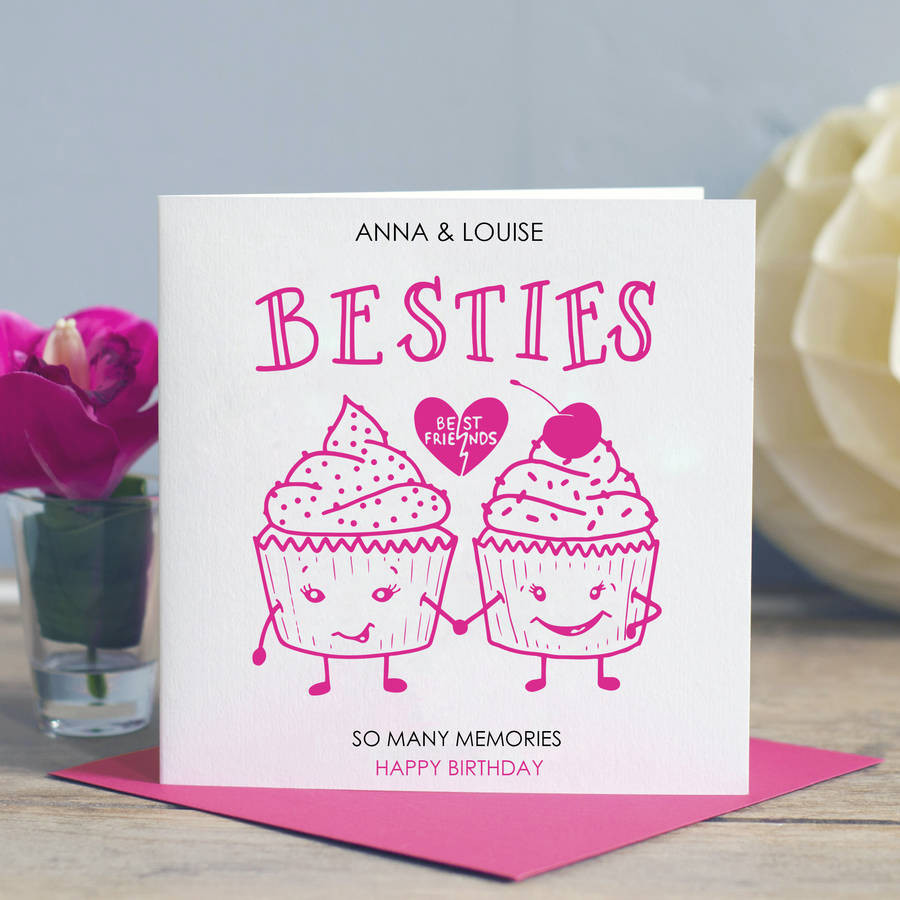 Bff Birthday Cards
 Best Friend Birthday Card besties By Lisa Marie Designs