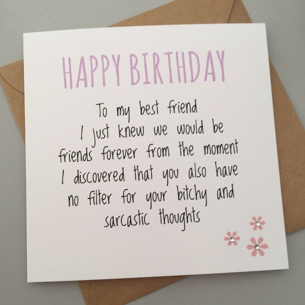 Bff Birthday Cards
 FUNNY BEST FRIEND BIRTHDAY CARD BESTIE HUMOUR FUN