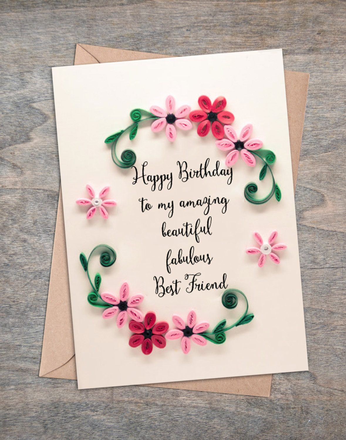 Bff Birthday Cards
 Valentine present Best Friend Birthday Card Girlfriend