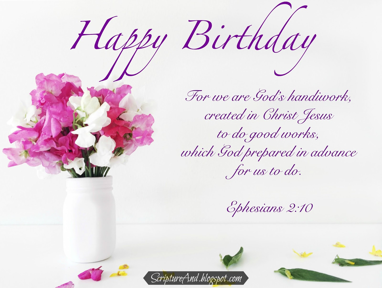 Bible Birthday Wishes
 Scripture and Free Birthday with Bible Verses