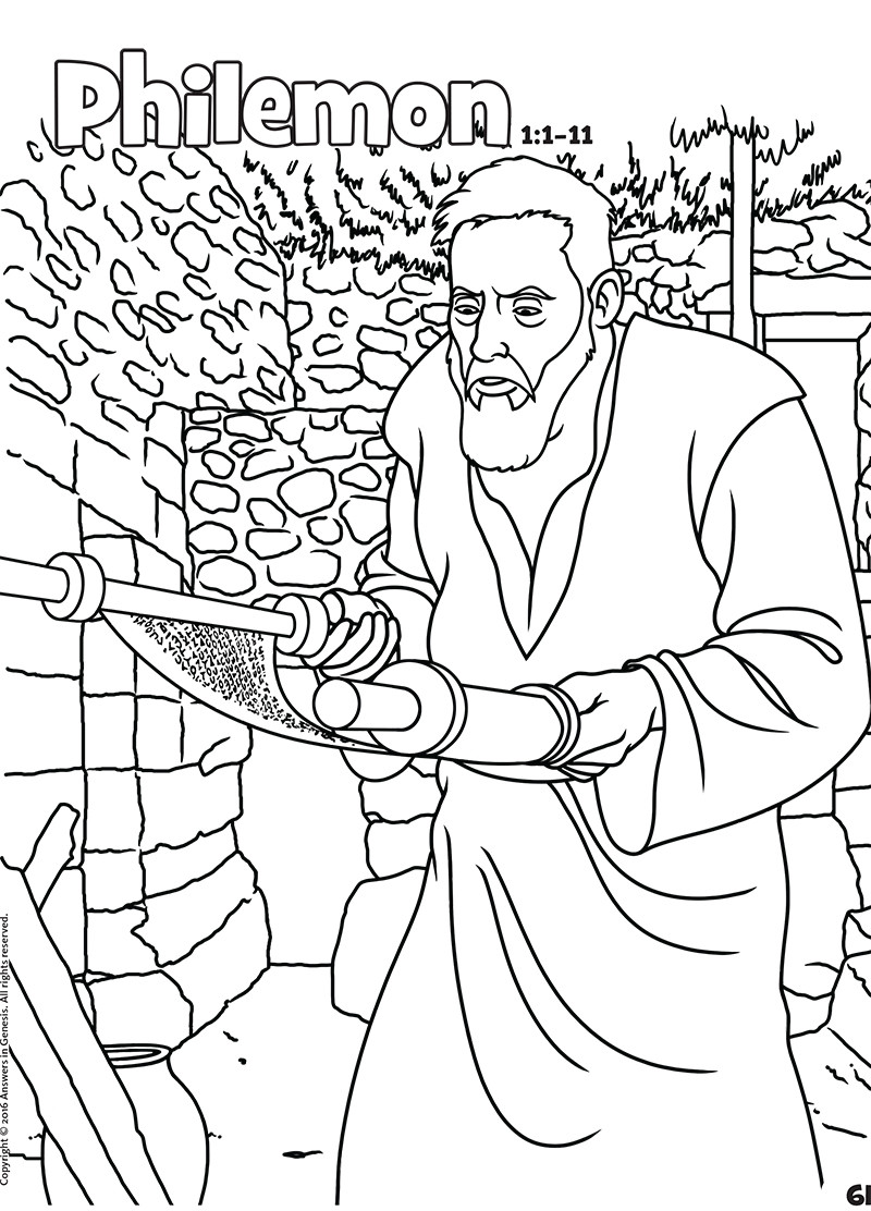 Bible Coloring Book For Kids
 Philemon Books of the Bible Coloring Kids Coloring