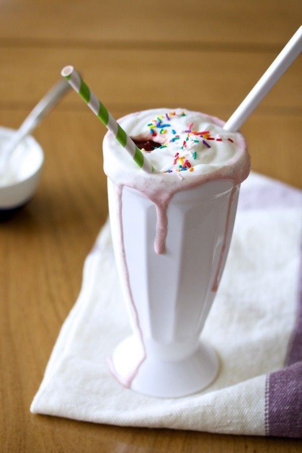 Big Girls Small Kitchen
 Strawberry Milkshake from Cara Big Girls Small Kitchen