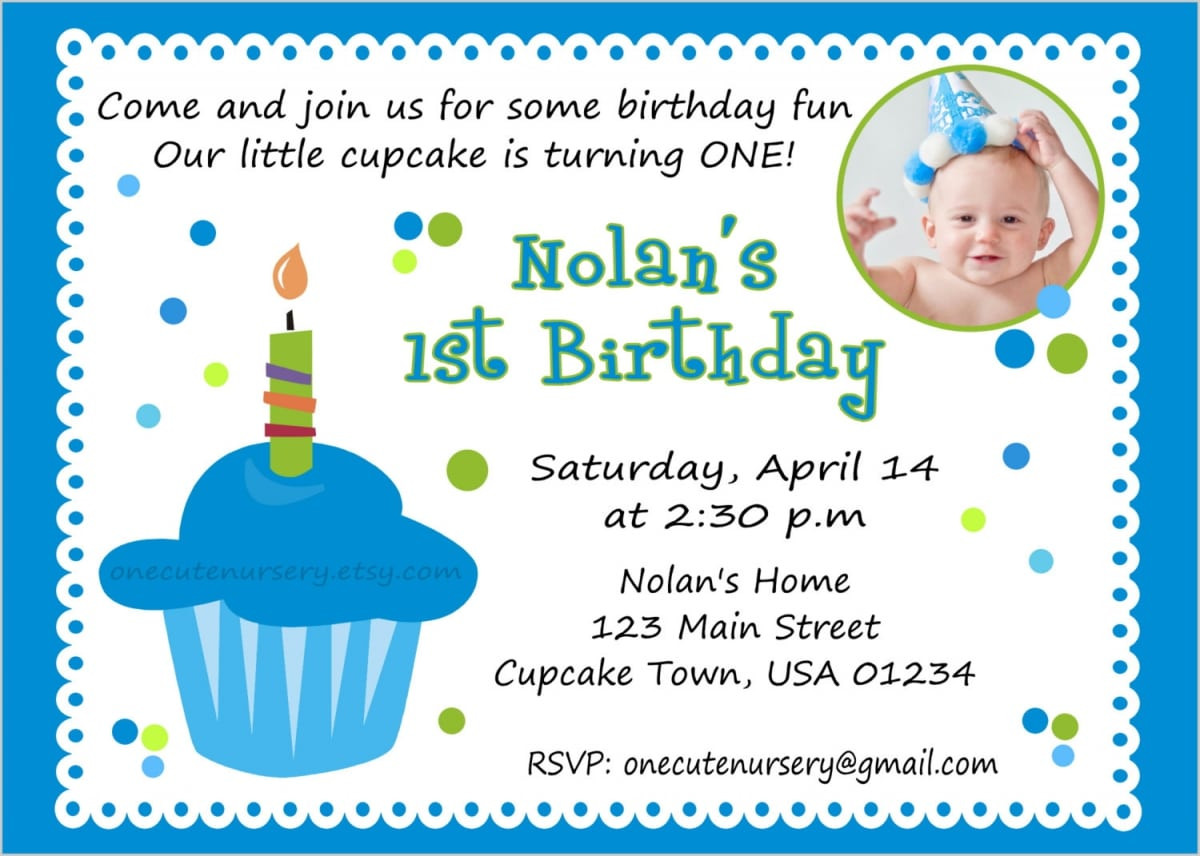 Birthday Boy Invitations
 Baby Boy First Birthday Invitations