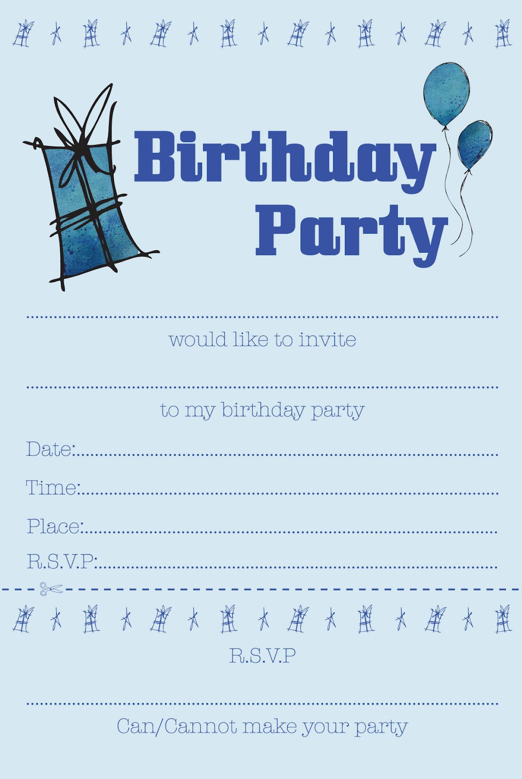 Birthday Boy Invitations
 Boys Birthday Party Invitations Free Printable