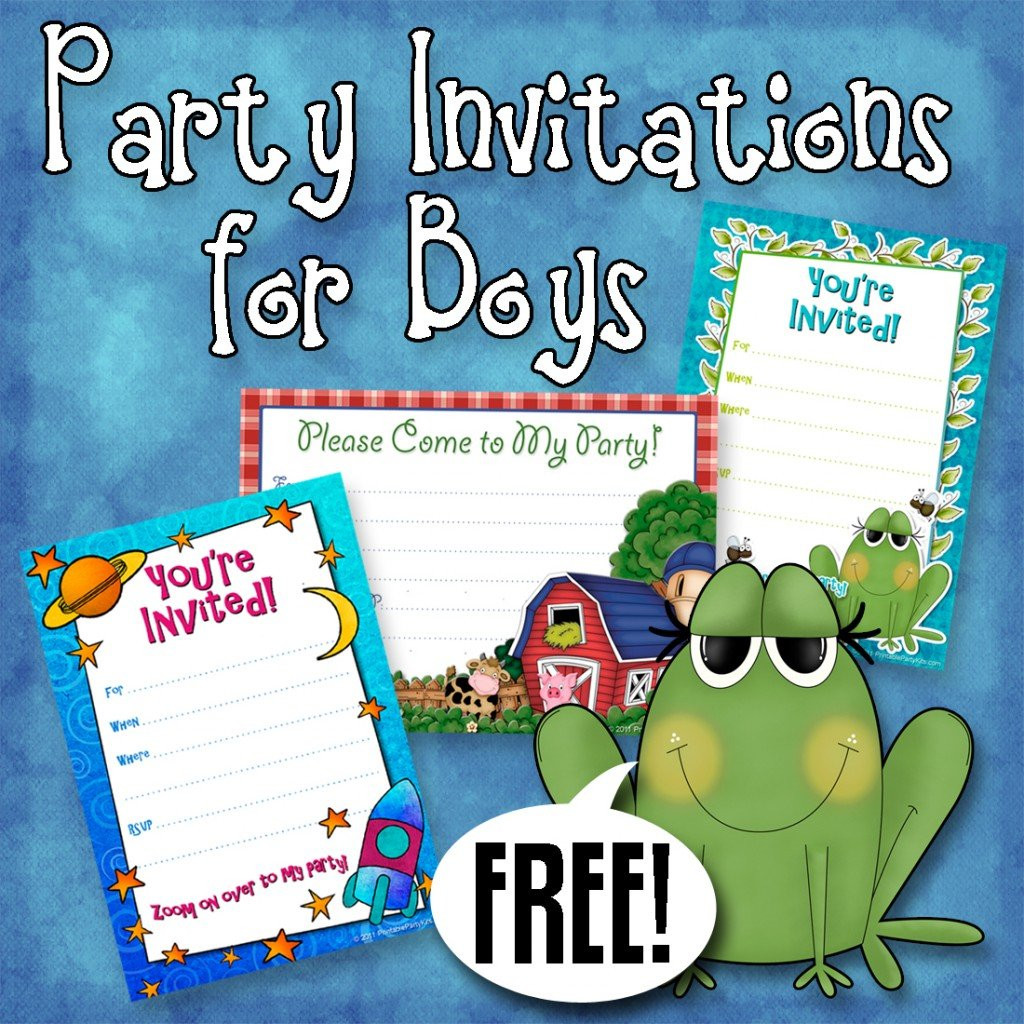 Birthday Boy Invitations
 Free Printable Boys Birthday Party Invitations