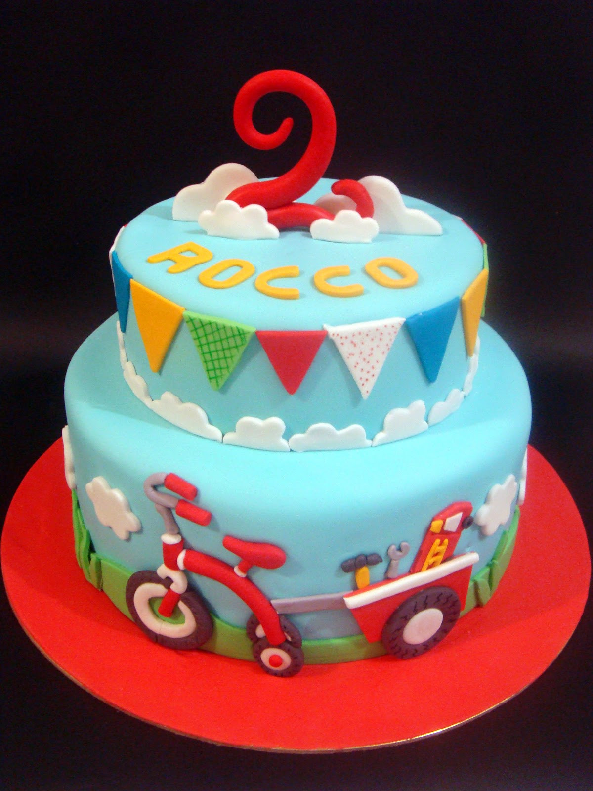 Birthday Cake Boy
 butter hearts sugar Tricycle Birthday Cake