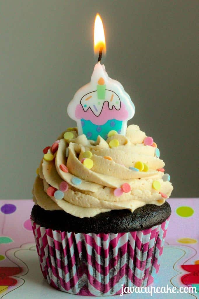 Birthday Cake Cupcakes
 PB&J Chocolate Birthday Cupcakes JavaCupcake