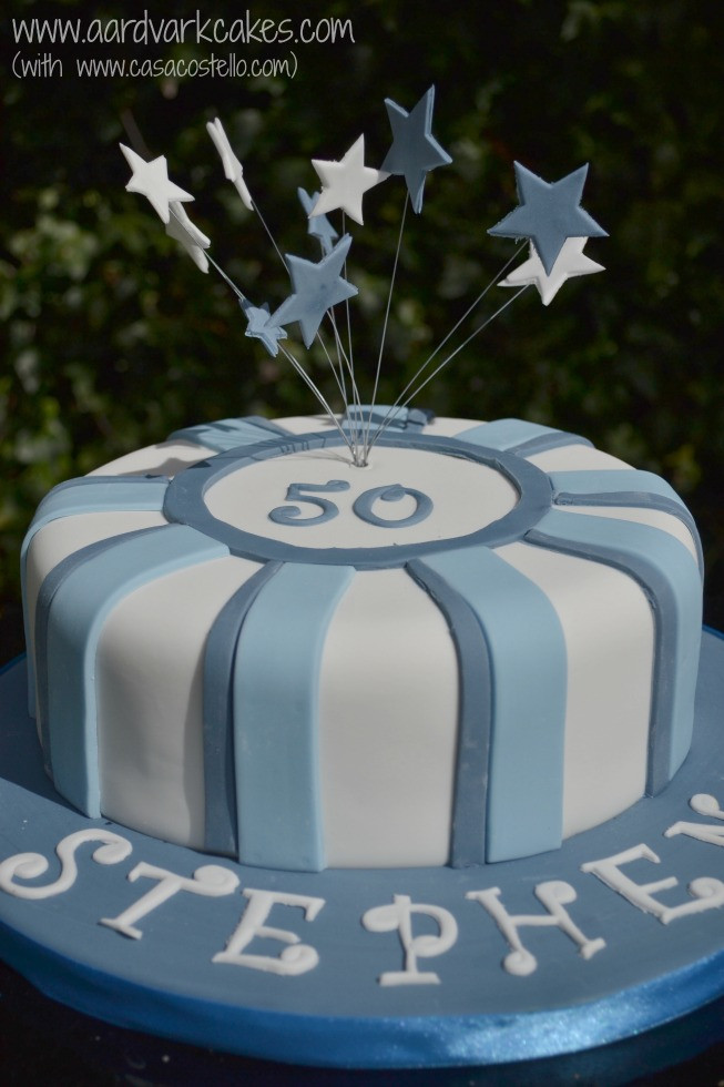 Birthday Cake For A Man
 Men s Blue 50th Birthday Cake BakeoftheWeek Casa Costello