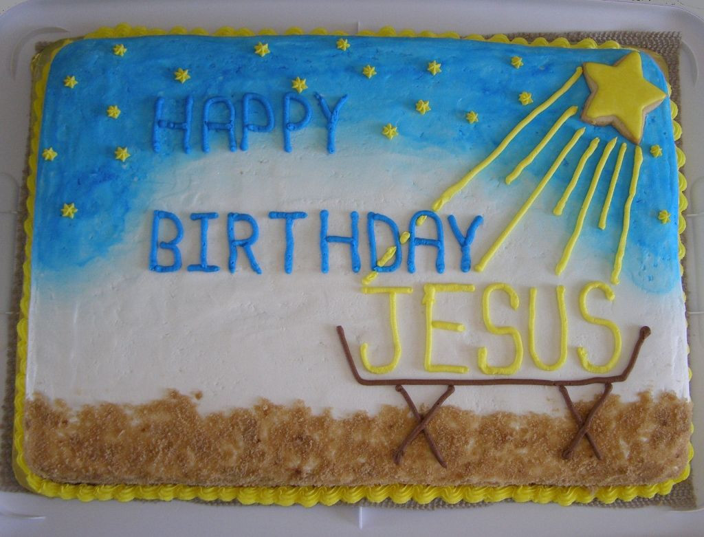 Birthday Cake For Jesus
 Happy Birthday Jesus Christmas Cake