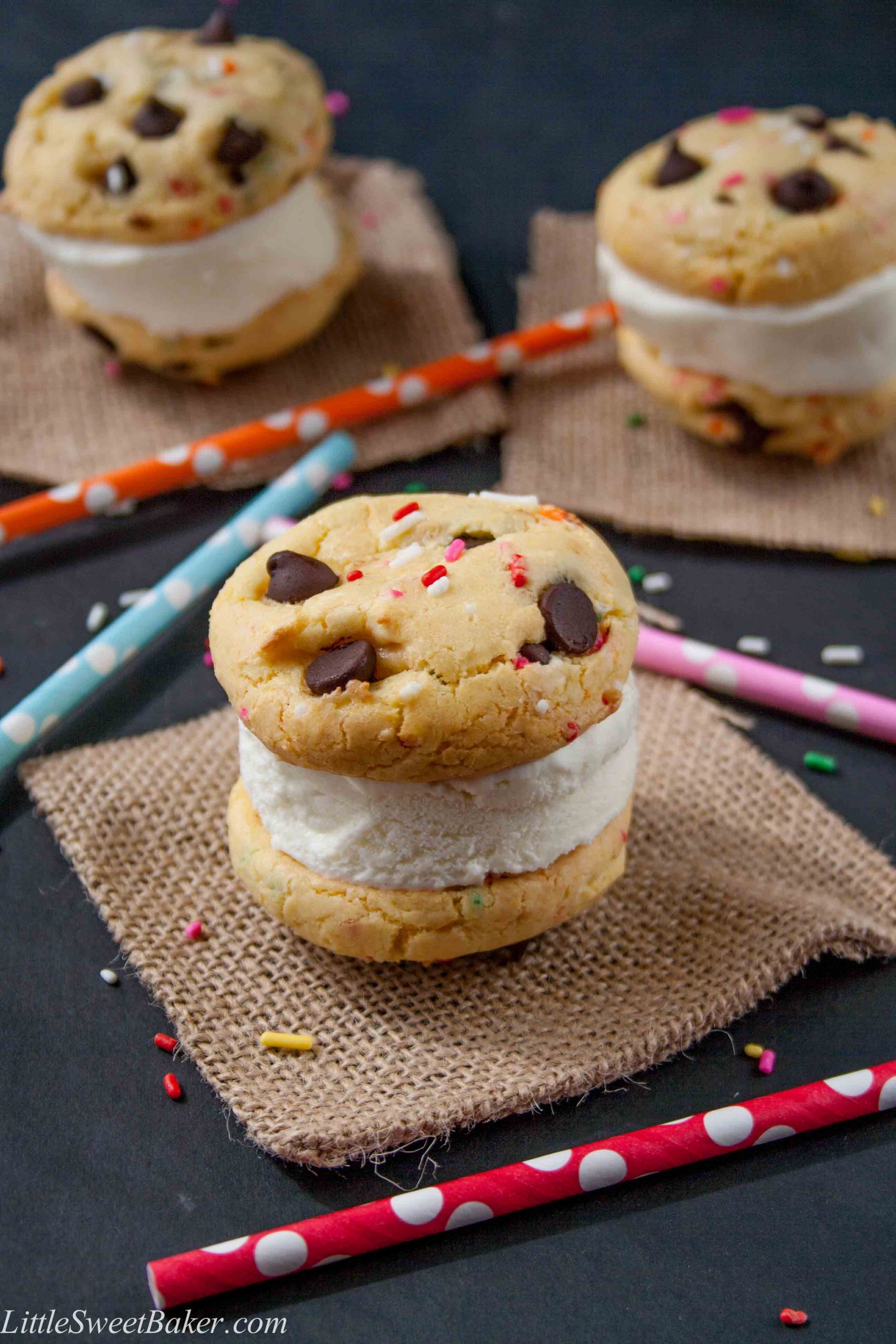 Birthday Cake Ice Cream Sandwich
 Birthday Cake Cookie Ice Cream Sandwich Recipe