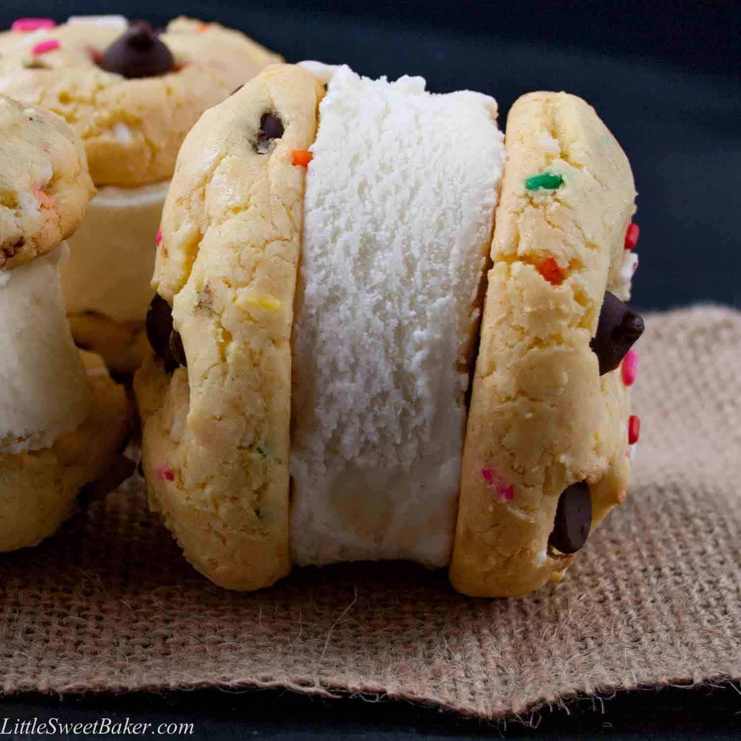 Birthday Cake Ice Cream Sandwich
 Birthday Cake Cookie Ice Cream Sandwich Recipe