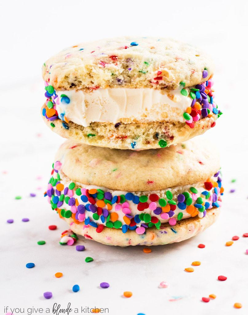 Birthday Cake Ice Cream Sandwich
 Birthday Cake Ice Cream Sandwiches