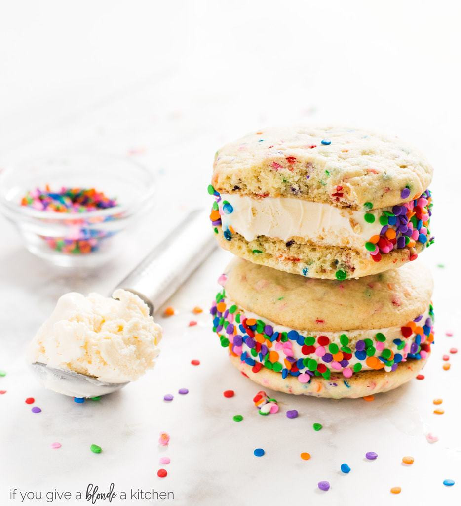 Birthday Cake Ice Cream Sandwich
 Birthday Cake Ice Cream Sandwiches