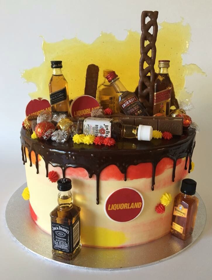 Birthday Cake Liquor
 Liquor cake with mini alcohol bottles