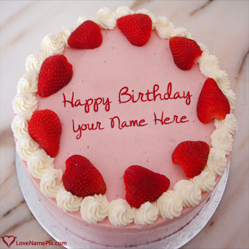 Birthday Cake Maker
 Strawberry Virtual Birthday Cake Maker Name Generator