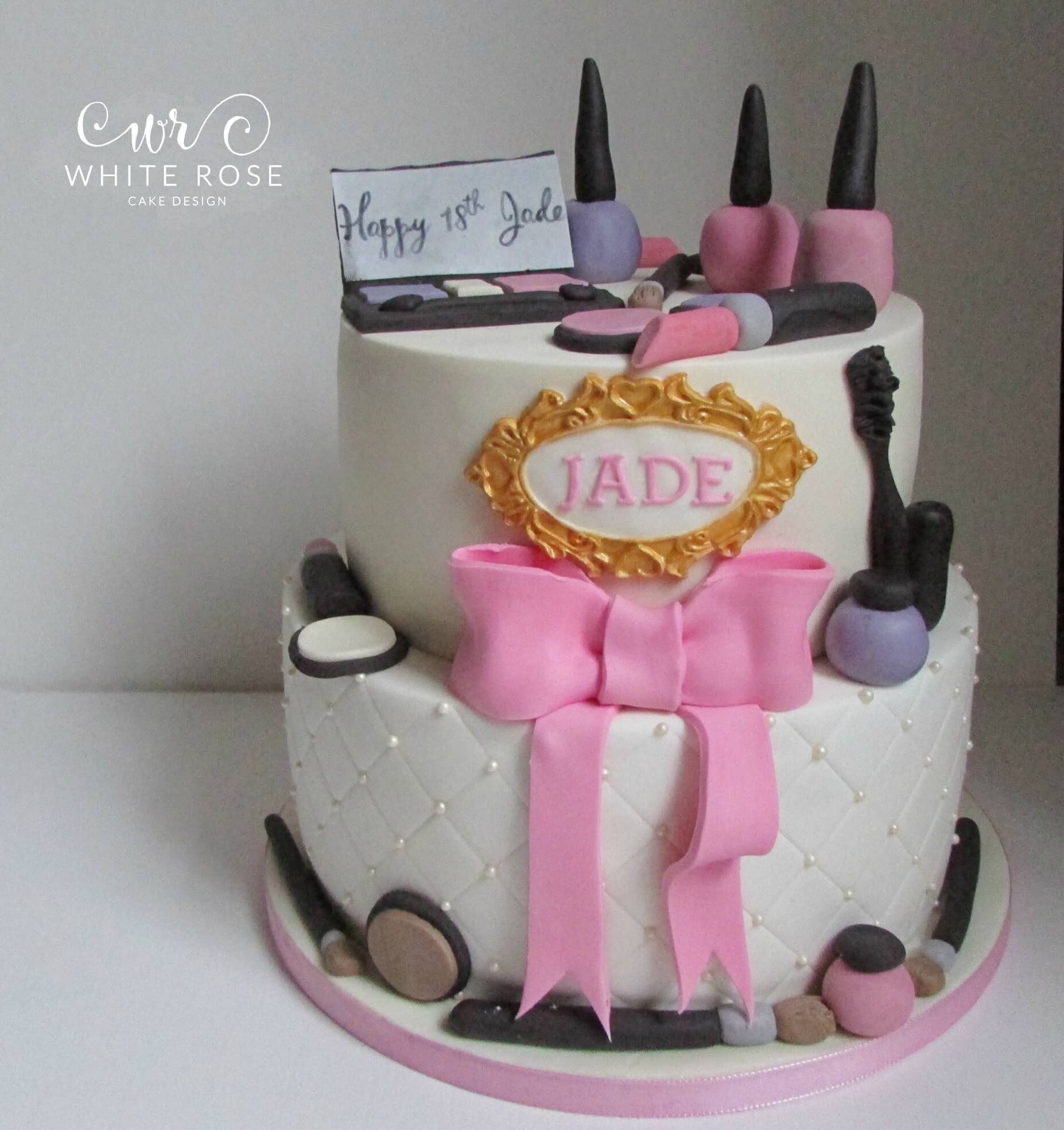 Birthday Cake Maker
 Two Tier Make Up Themed 18th Birthday Cake Huddersfield