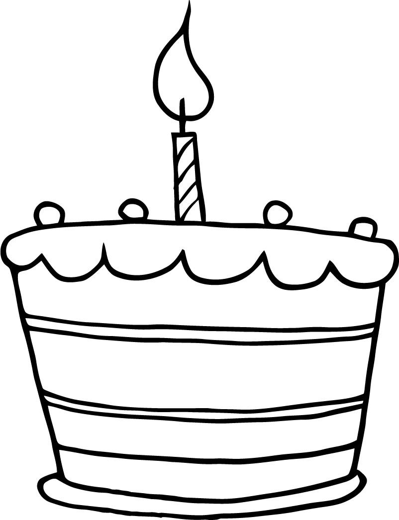 Birthday Cake Outline
 Birthday Cake Outline ClipArt Best