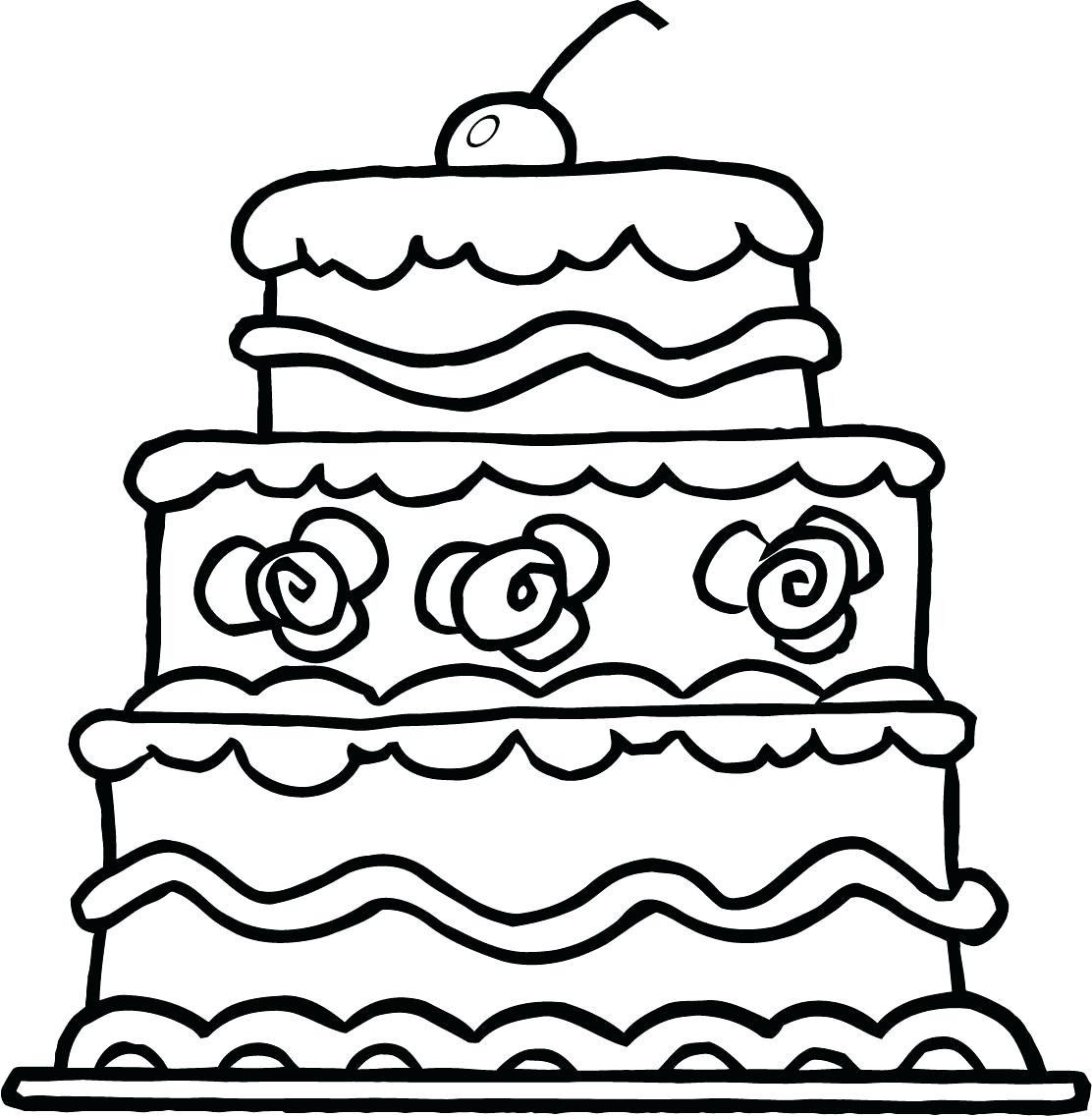 Birthday Cake Outline
 Birthday Cake Outline