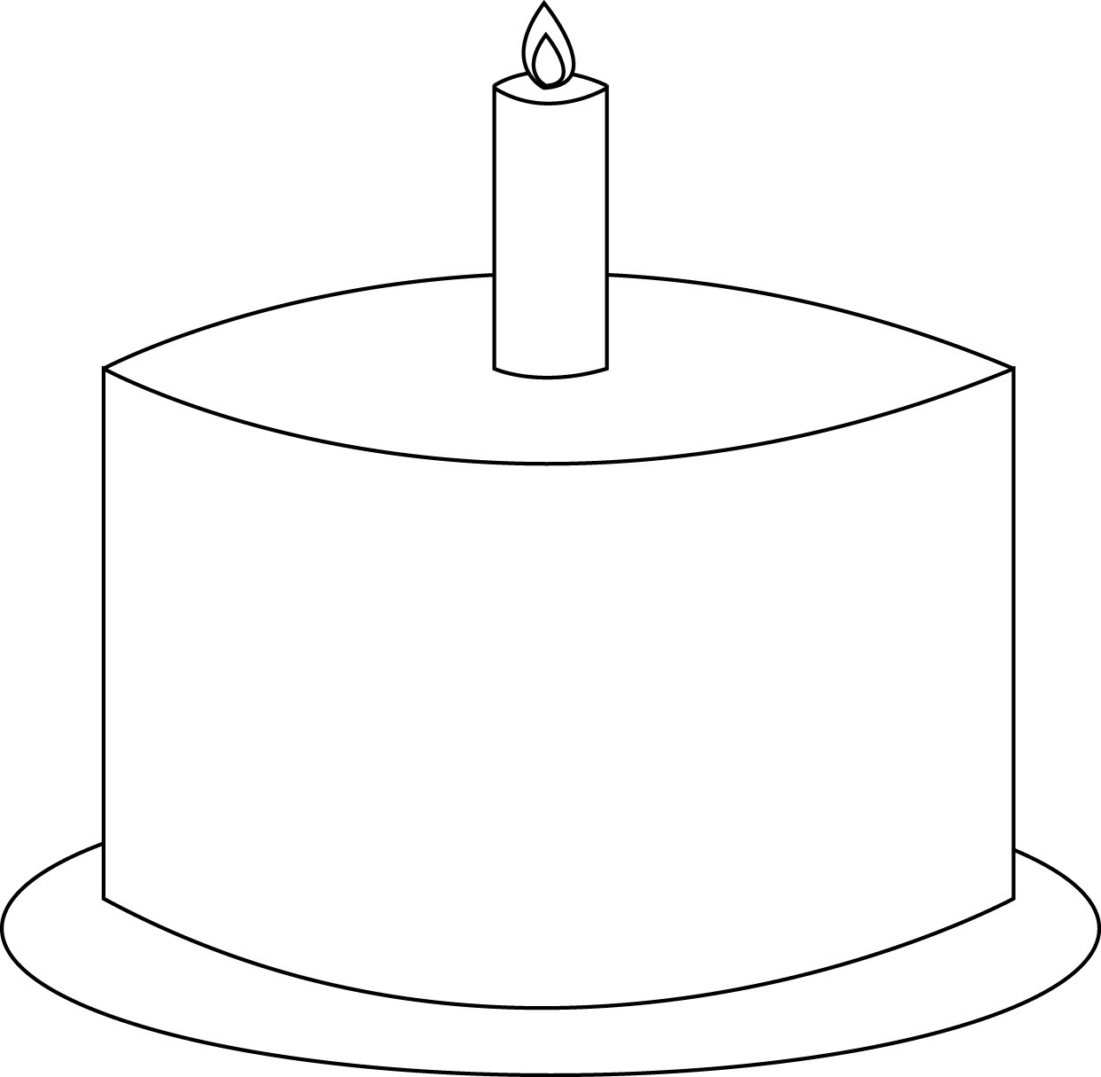 Birthday Cake Outline
 design process blog Project 3 Birthday Cake Assets