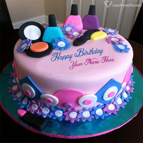 Birthday Cake Pictures With Names
 Girly Decorated Beautiful Birthday Cake Name Generator