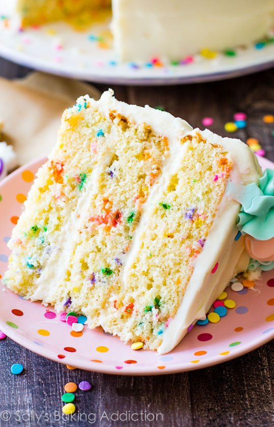 Birthday Cake Recipe From Scratch
 Funfetti Layer Cake Sallys Baking Addiction
