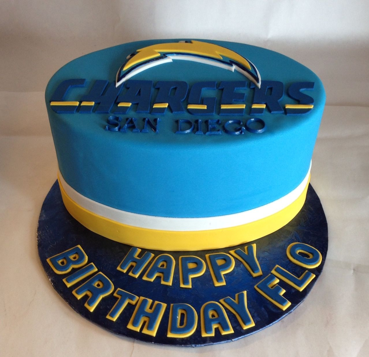 Birthday Cake San Diego
 San Diego Chargers fondant cake