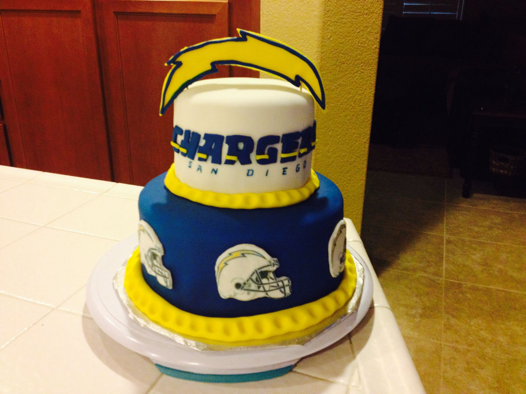 Birthday Cake San Diego
 Chargers cake Sports cakes Pinterest