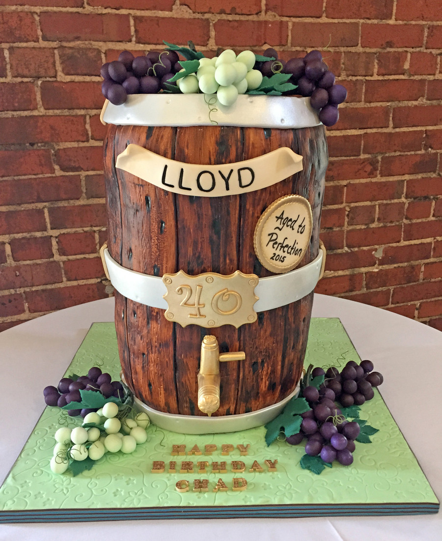 Birthday Cake Wine
 40Th Birthday Wine Barrel Cake CakeCentral