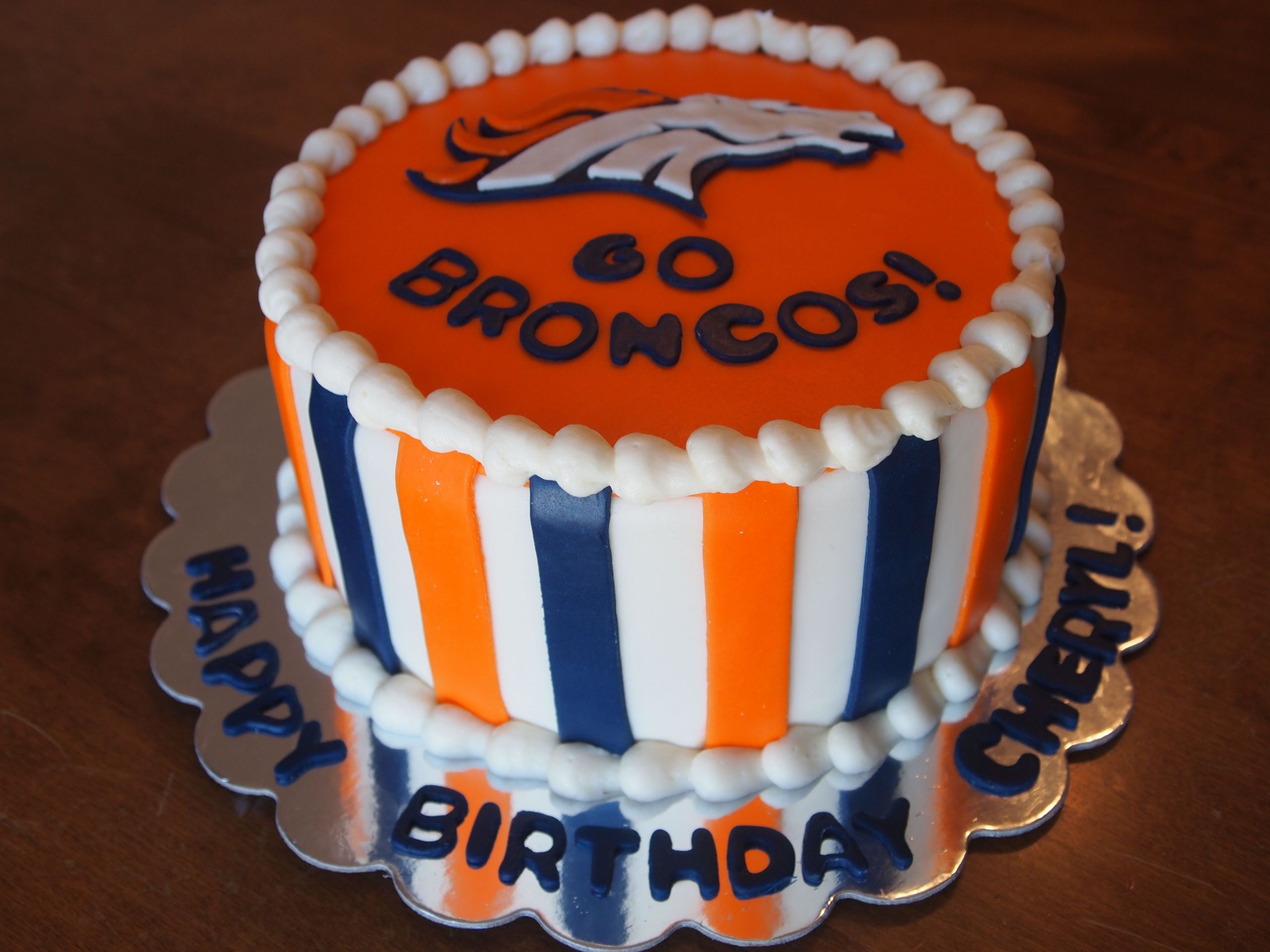 Birthday Cakes Denver
 Denver Broncos Cake denverbroncoscake gobroncos