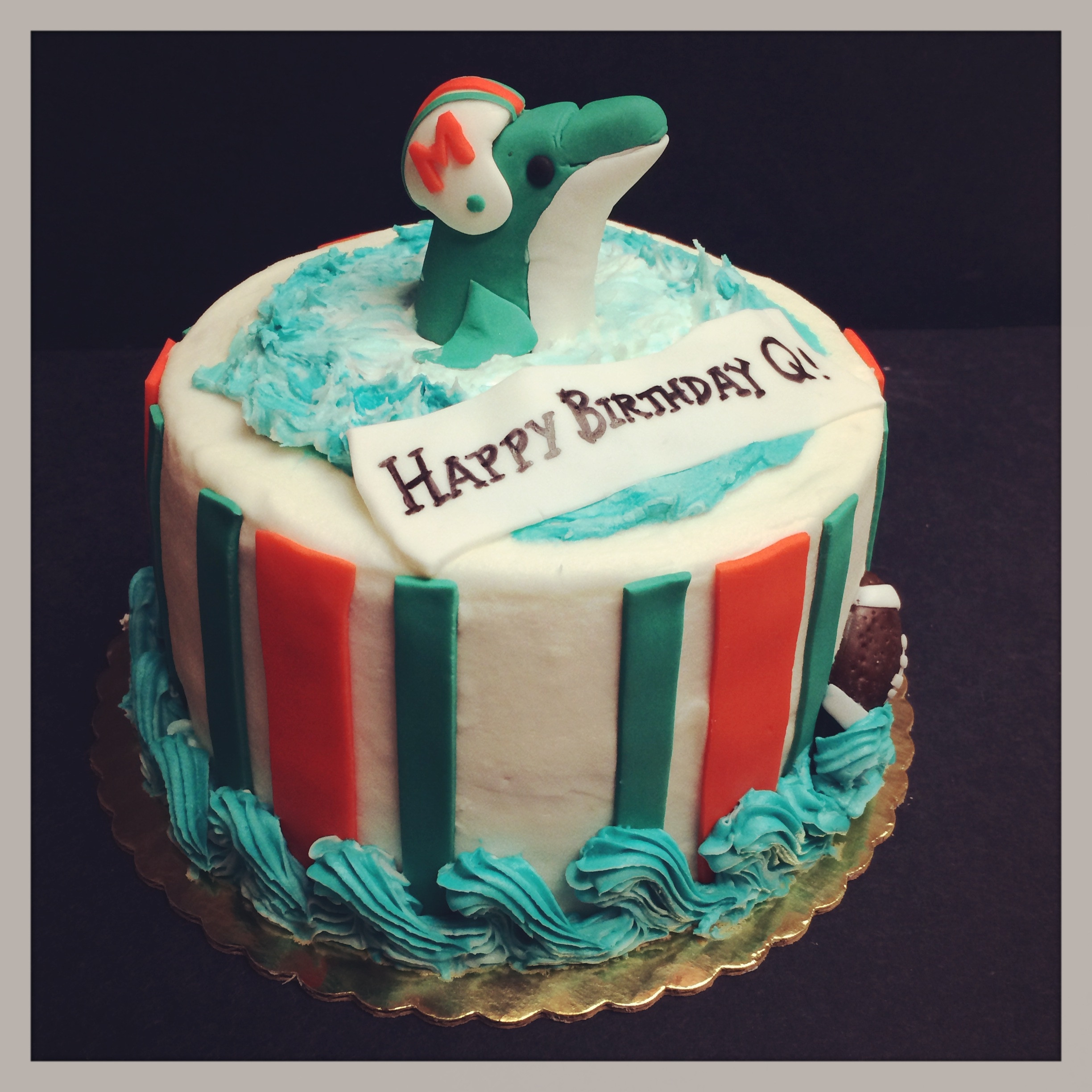 Birthday Cakes Miami
 Miami Dolphins Birthday Cake CakeCentral