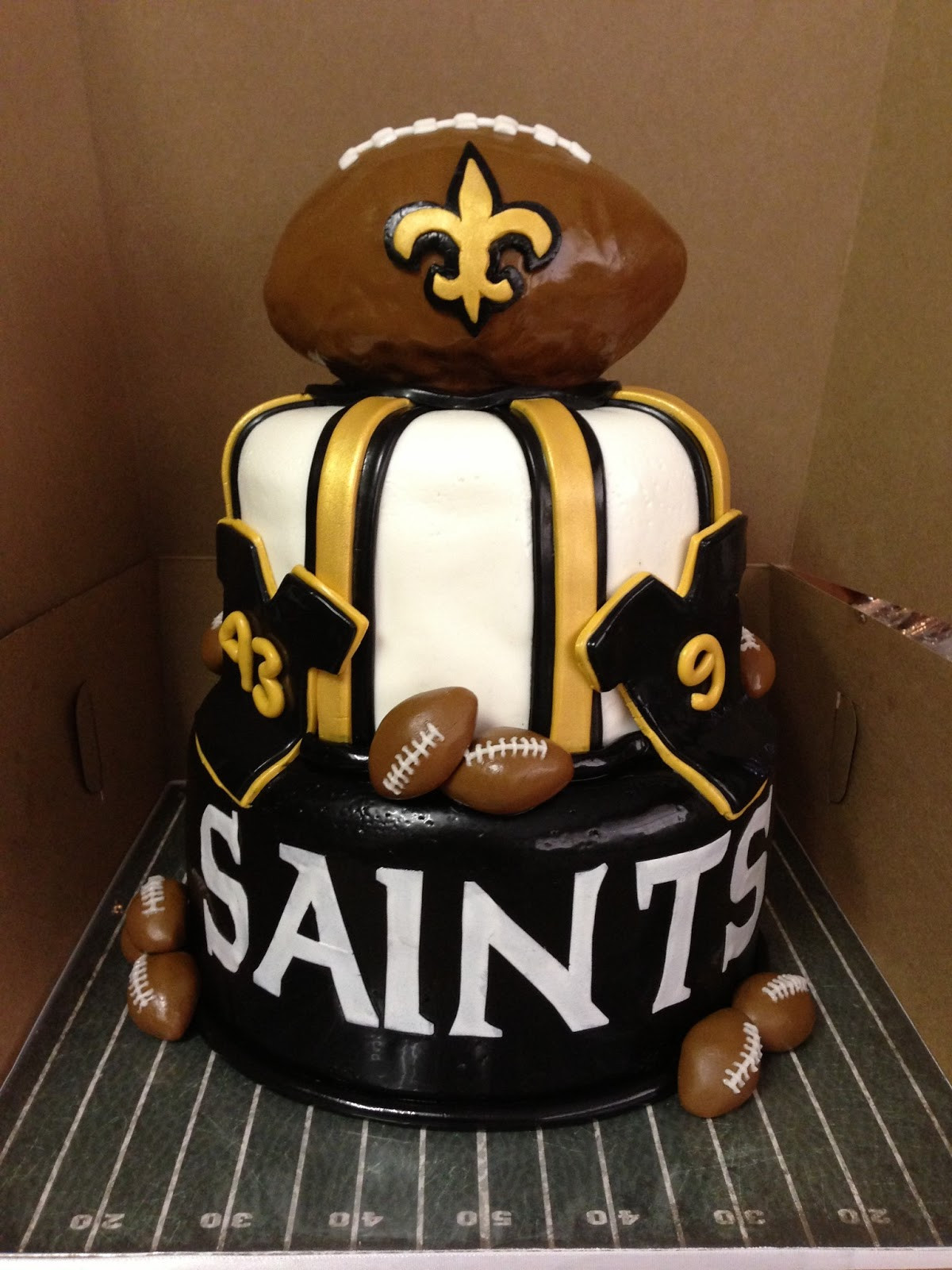 Birthday Cakes New Orleans
 Cakes by Mindy New Orleans Saints Cake 6" & 8"