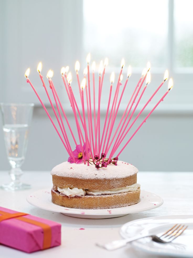Birthday Cakes With Candles
 Birthday Cake Hack Using tall candles to make a birthday