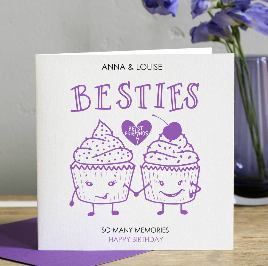 Birthday Card For Best Friend
 Best Friend Birthday Card besties By Lisa Marie Designs