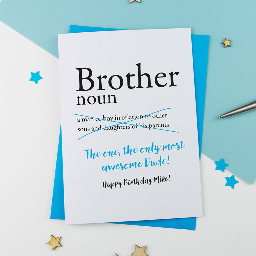 Birthday Card For Brother
 brother birthday card personalised by a is for alphabet