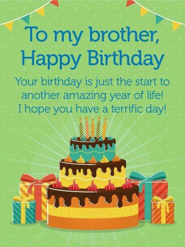 Birthday Card For Brother
 Happy Birthday Brother Wishes Birthday Quotes for Big