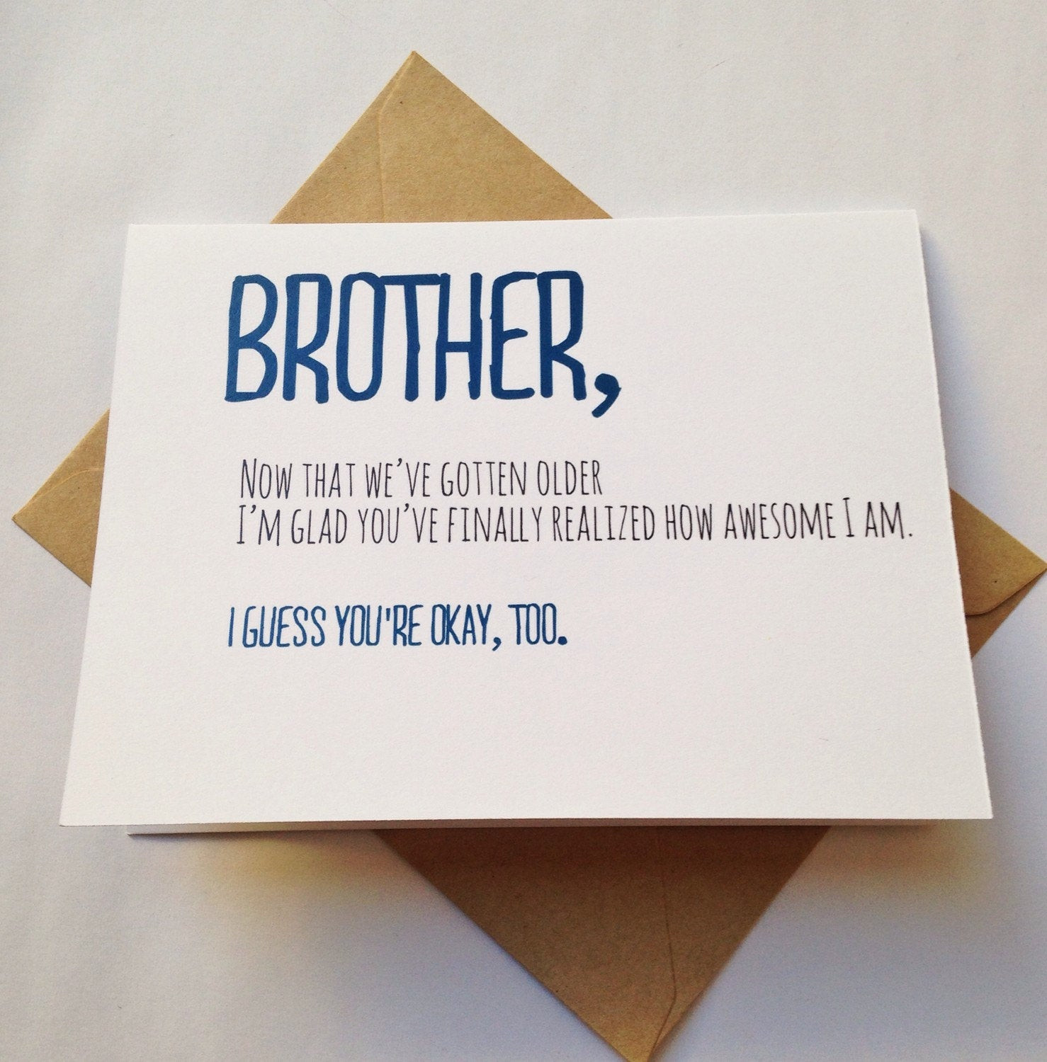 Birthday Card For Brother
 Brother Card Brother Birthday Card Funny Card Card for