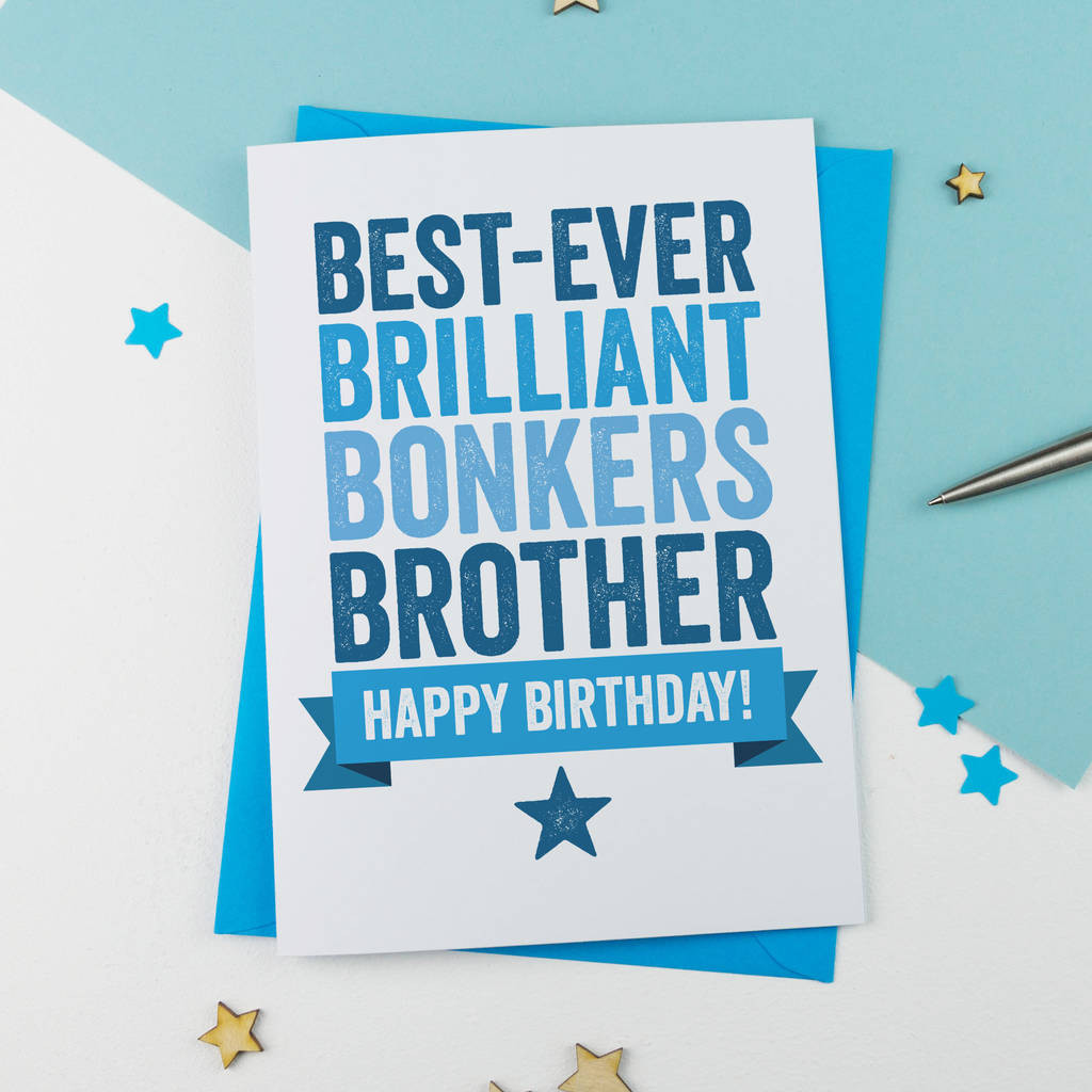 Birthday Card For Brother
 personalised birthday card for brother by a is for