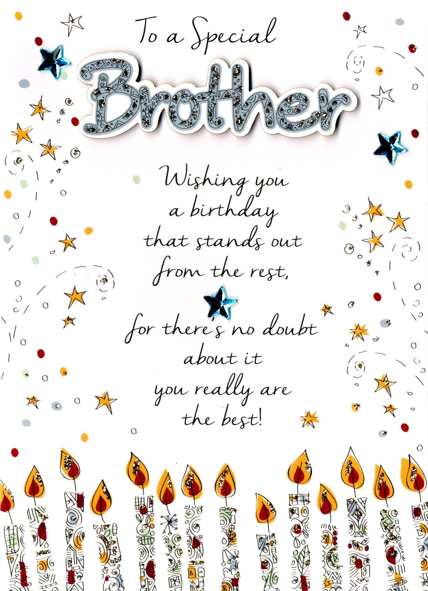 Birthday Card For Brother
 Special Brother Happy Birthday Greeting Card