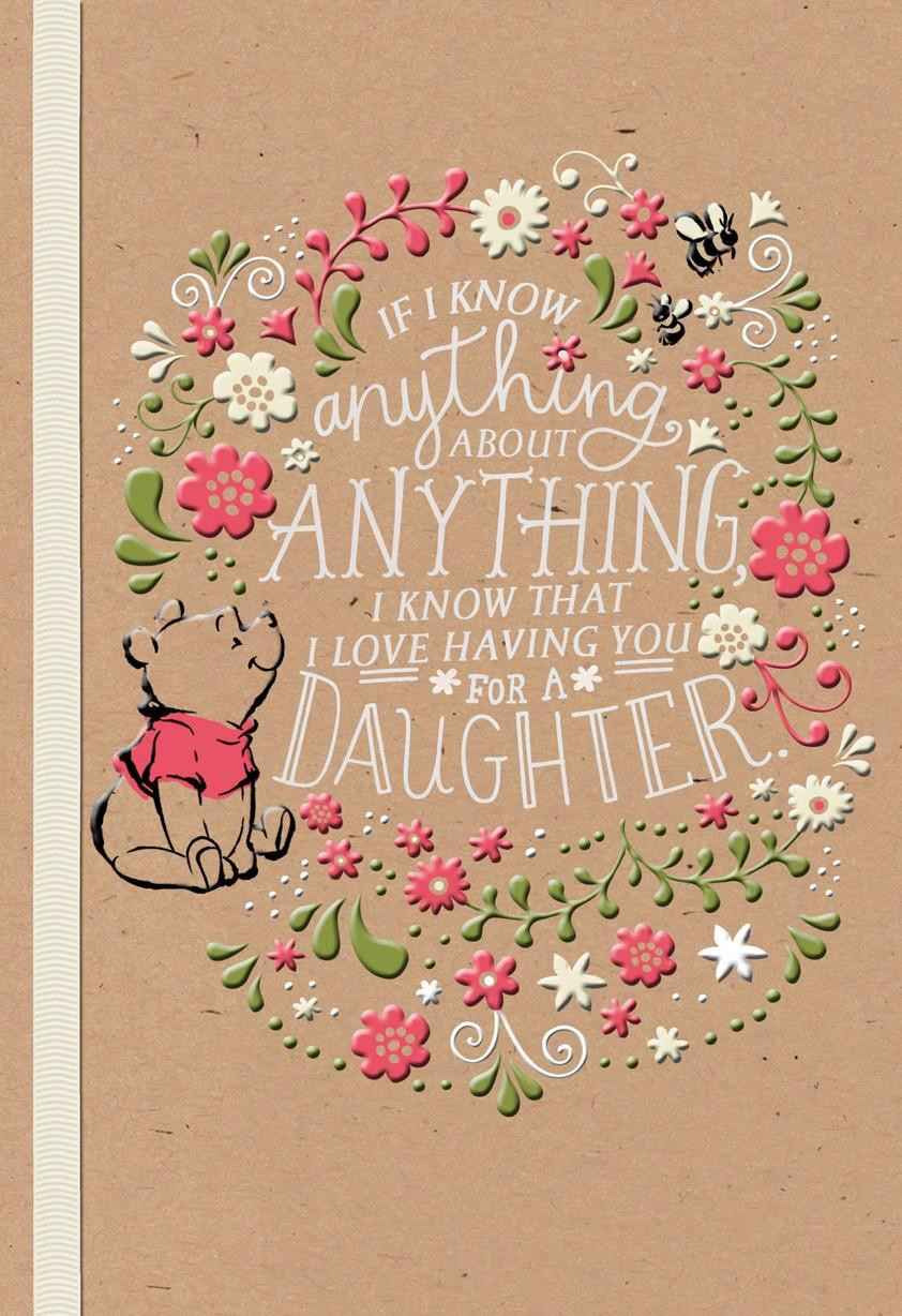 Birthday Card For Daughter
 Winnie the Pooh Celebrating You Daughter Birthday Card