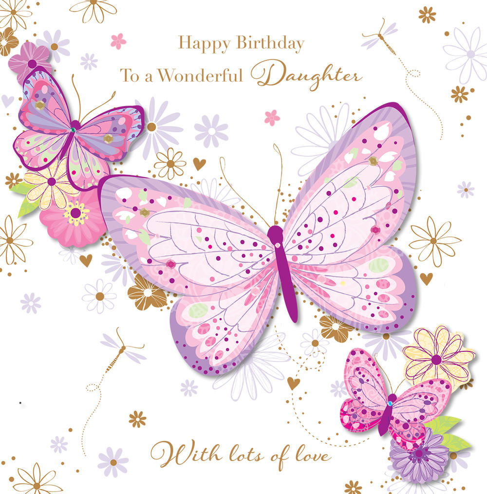 Birthday Card For Daughter
 Wonderful Daughter Happy Birthday Greeting Card