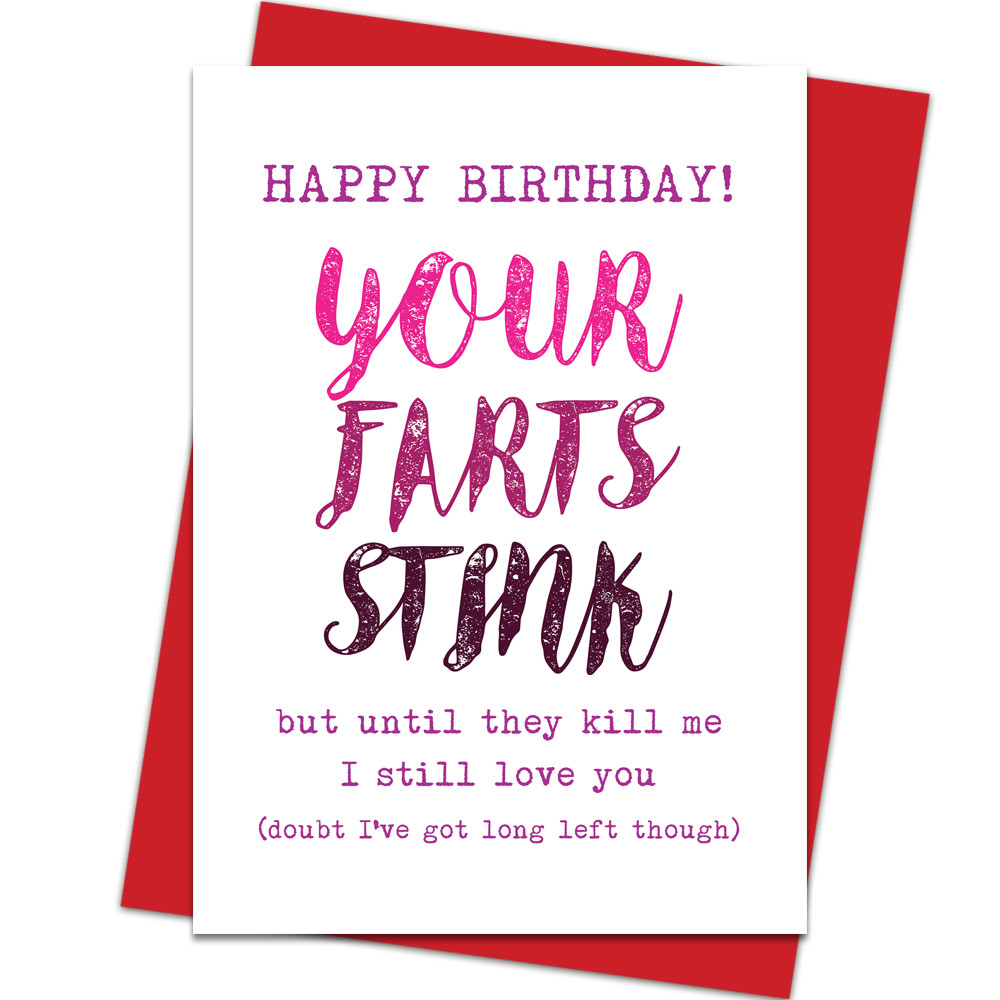 Birthday Card For Husband
 Funny Happy Birthday Card Boyfriend Husband Girlfriend