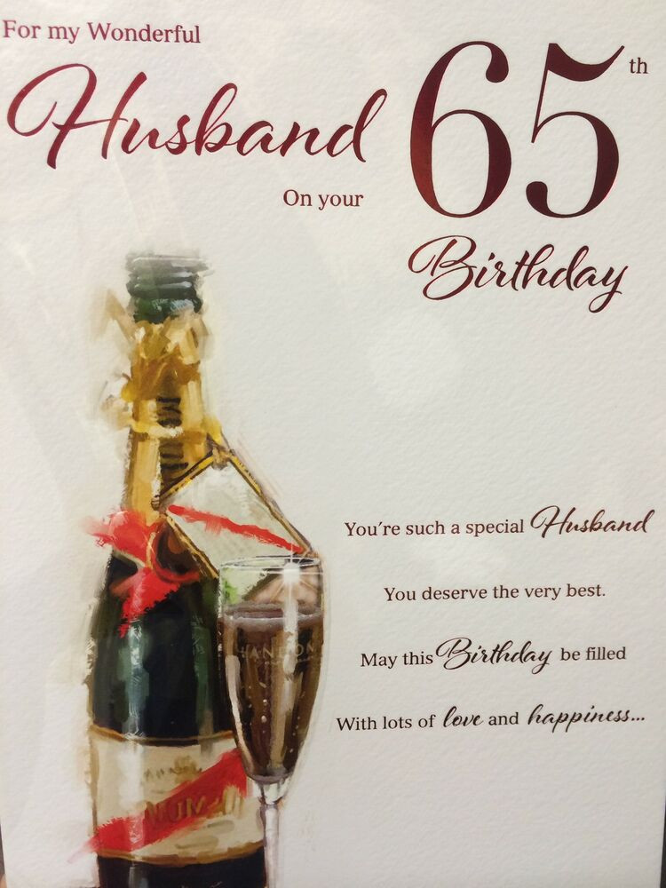 Birthday Card For Husband
 Husband 65th Birthday Card