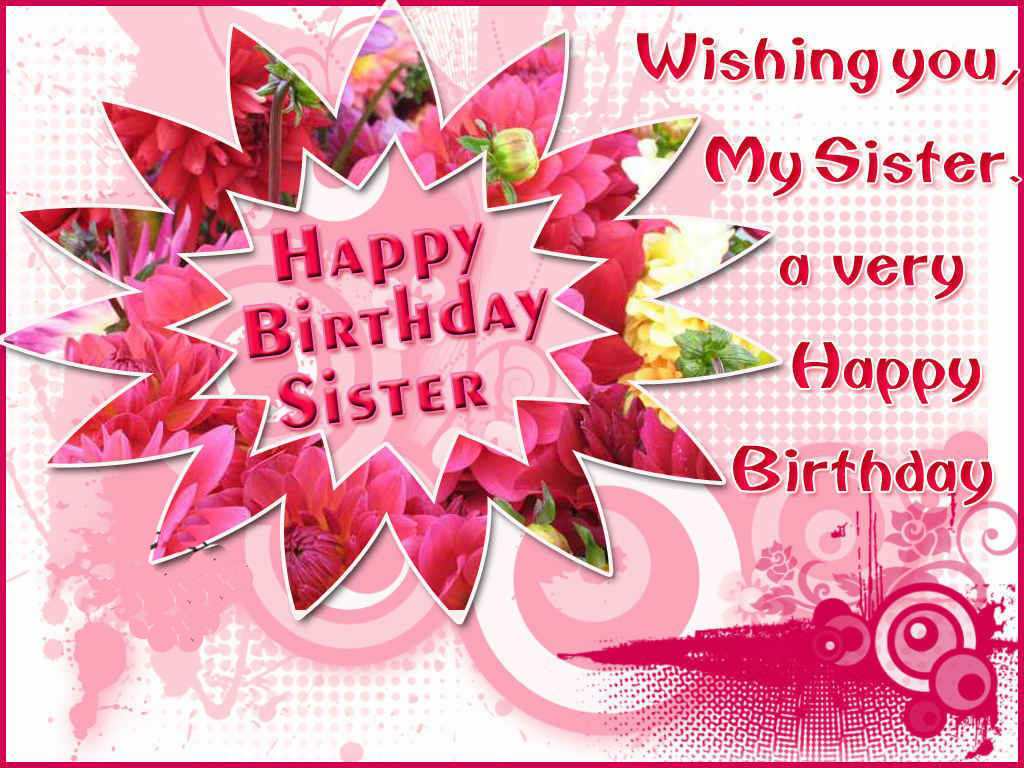 Birthday Card For Sister
 happy birthday sister greeting cards hd wishes wallpapers