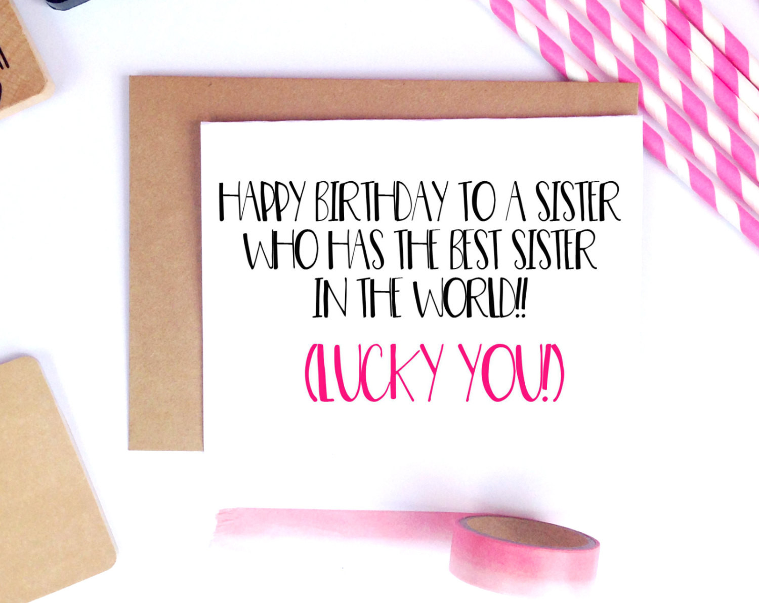 Birthday Card For Sister
 Funny Sister Birthday Card For Her Sister Birthday Gift