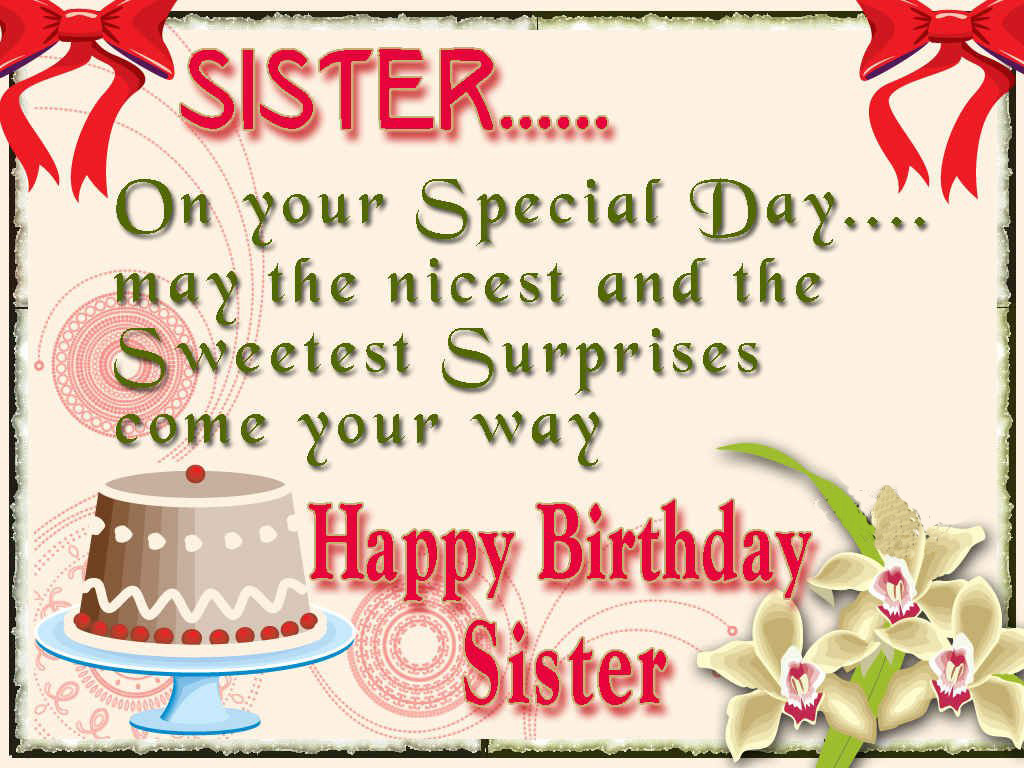 Birthday Card For Sister
 happy birthday sister greeting cards hd wishes wallpapers