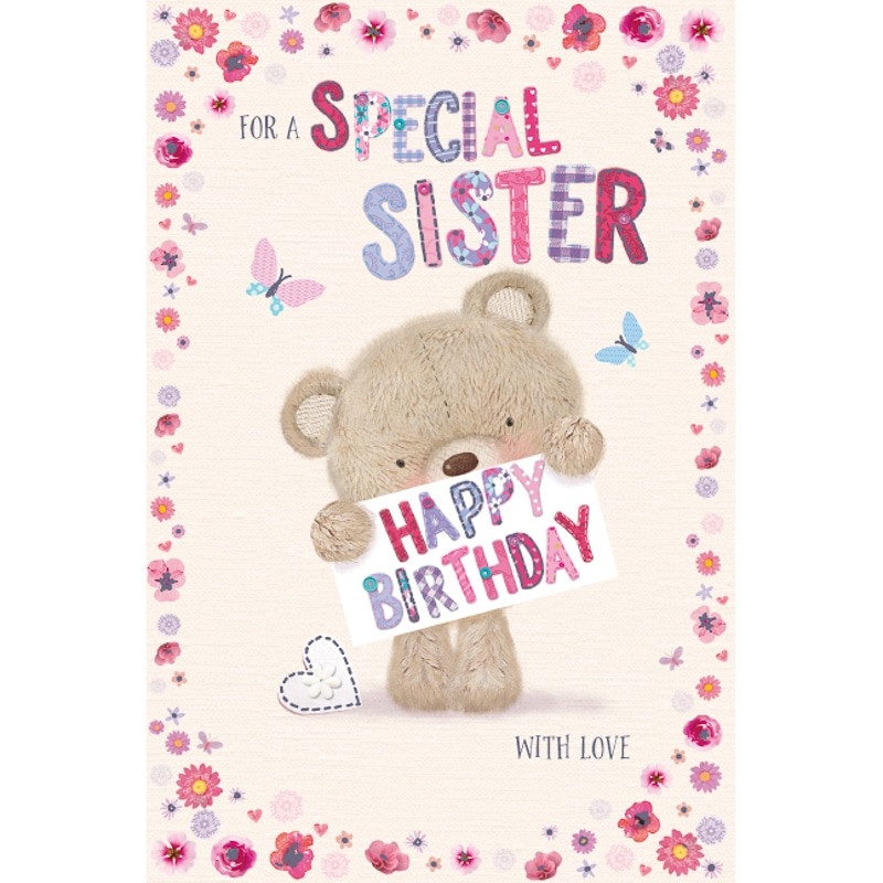 Birthday Card For Sister
 Special Sister Cute Millie Bear Birthday Card