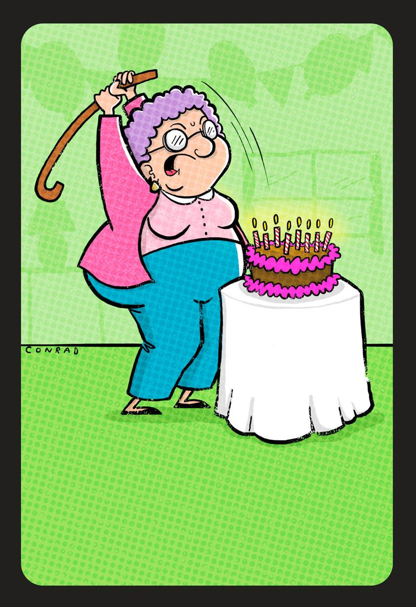 Birthday Card Funny
 Cake Smashing Grandma Funny Birthday Card Greeting Cards